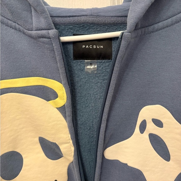 PacSun Blue Hoodie with Skull Graphic - Picture 3 of 3
